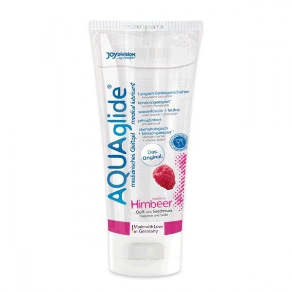 гель-лубрикант на водной основе aquaglide с ароматом малины - 100 мл. от магазина «Зона Белья»