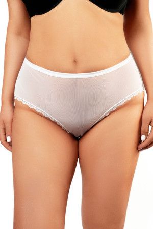 высокие трусики из полупрозрачной сетки и кружева купить по доступной цене в интернет-магазине Zonabelya.ru! 