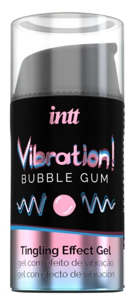 жидкий интимный гель с эффектом вибрации vibration! bubble gum - 15 мл. от магазина «Зона Белья»