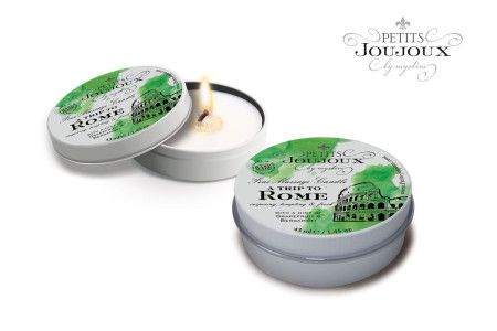 массажная свеча petits joujoux rome с ароматом грейпфрута и бергамота - 33 гр. купить по доступной цене в интернет-магазине Zonabelya.ru! 