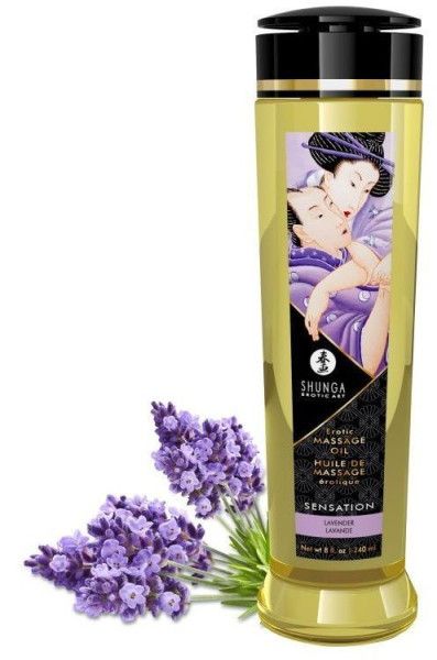 массажное масло с ароматом лаванды sensation - 240 мл. от магазина «Зона Белья»