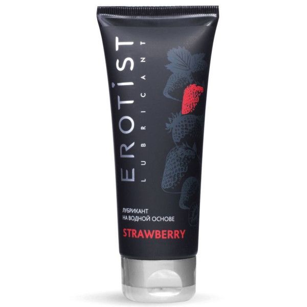 увлажняющая смазка на водной основе с ароматом клубники srtawberry - 100 мл. от магазина «Зона Белья»