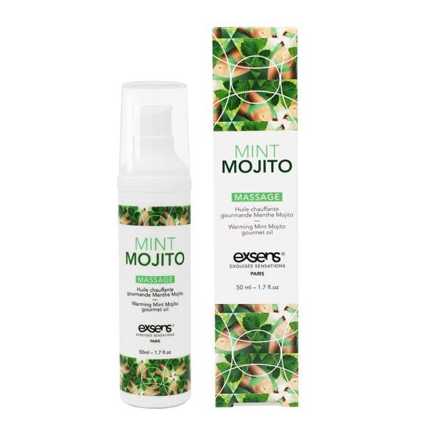 разогревающее массажное масло с ароматом мохито gourmet mint mojito - 50 мл. от магазина «Зона Белья»