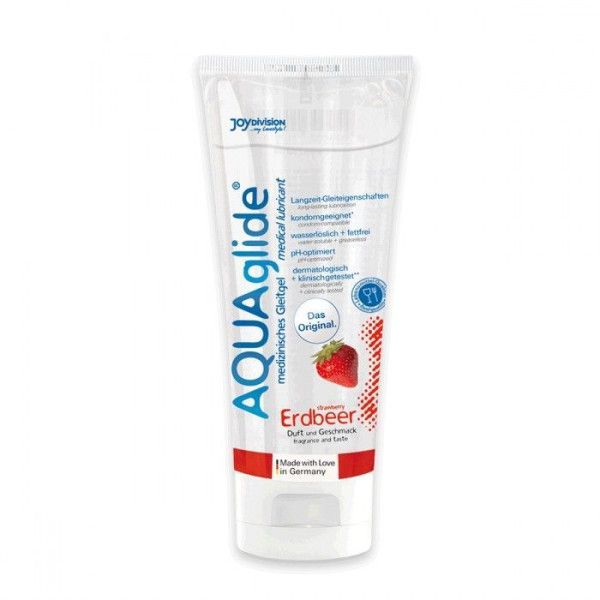 гель-лубрикант на водной основе aquaglide с ароматом клубники - 100 мл. от магазина «Зона Белья»