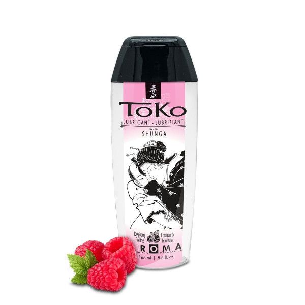 интимная смазка toko aroma raspberry feeling с ароматом малины - 165 мл. от магазина «Зона Белья»