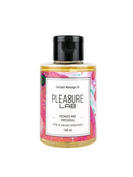 массажное масло pleasure lab delicate с ароматом пиона и пачули - 100 мл. от магазина «Зона Белья»