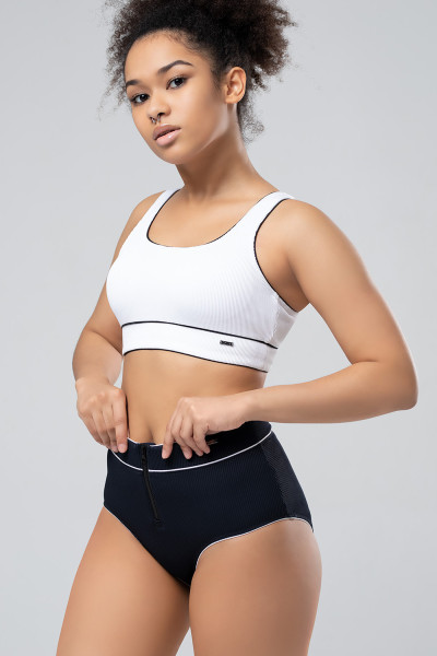 купальник sf-55 белый-черный от магазина «Зона Белья»