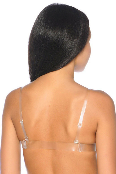 Бюстгальтер силиконовый "пуш-ап" с бретелями 38010 прозрачный