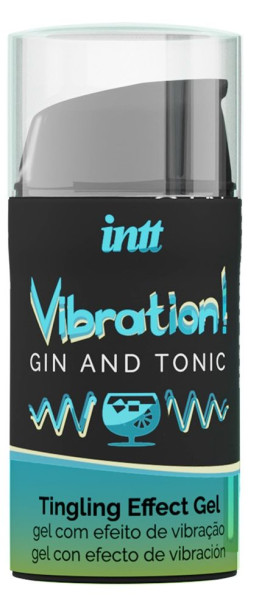 жидкий интимный гель с эффектом вибрации vibration! gin & tonic - 15 мл. от магазина «Зона Белья»