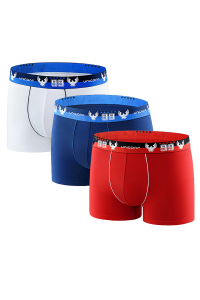 мужские трусы bb12 белый-синий-красный от магазина «Зона Белья»