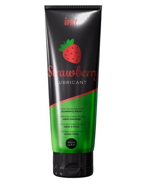 смазка на водной основе с ароматом клубники strawberry lubricant - 100 мл. от магазина «Зона Белья»