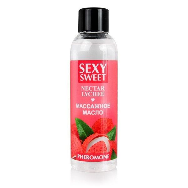 массажное масло sexy sweet nectar lychee с феромонами и ароматом личи - 75 мл. от магазина «Зона Белья»