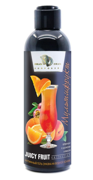интимный гель на водной основе juicy fruit с ароматом фруктов - 200 мл. от магазина «Зона Белья»