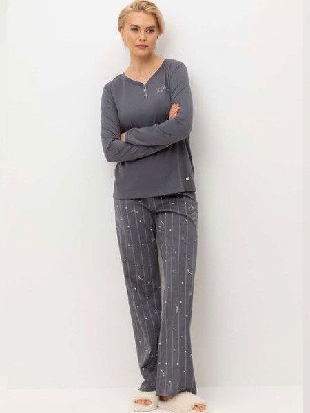 №е20179 пижама с брюками "монохромные сердечки" от магазина «Зона Белья»