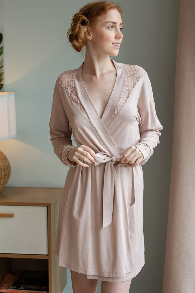 халат k-16 розовый от магазина «Зона Белья»