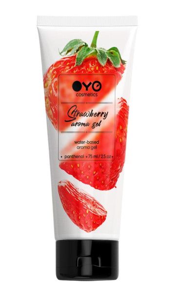 лубрикант на водной основе oyo aroma gel strawberry с ароматом клубники - 75 мл. от магазина «Зона Белья»