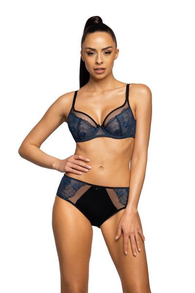 Бюстгальтер M-3758-2 Saddie Czarno-Granatowy