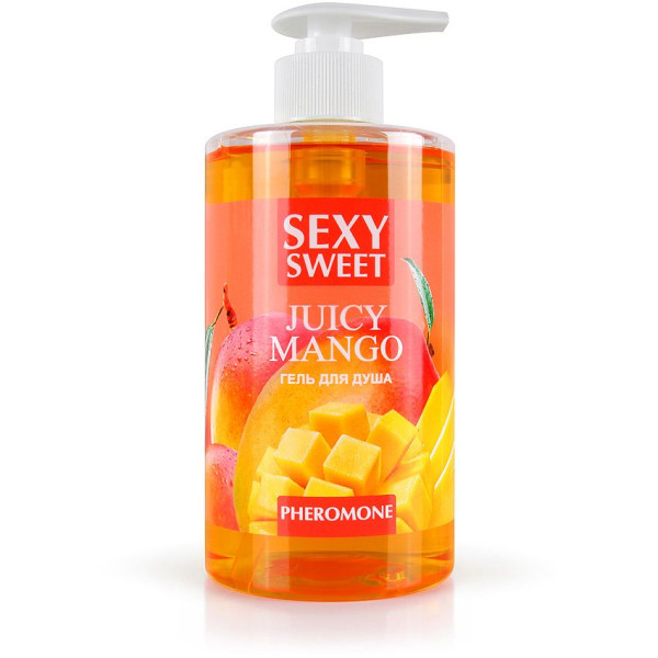 гель для душа sexy sweet juicy mango с ароматом манго и феромонами - 430 мл. от магазина «Зона Белья»