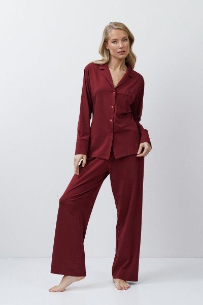 cadance burgundy пижама женская со штанами от магазина «Зона Белья»