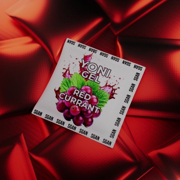 саше лубриканта для орального секса sgan со вкусом красной смородины - 5 мл. от магазина «Зона Белья»