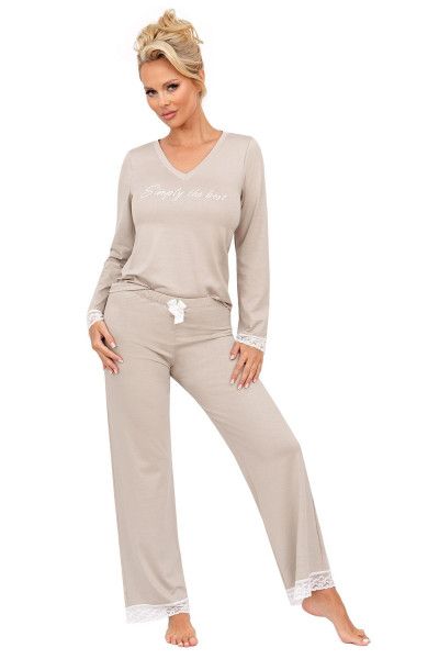 пижама simply long pyjamas beige от магазина «Зона Белья»
