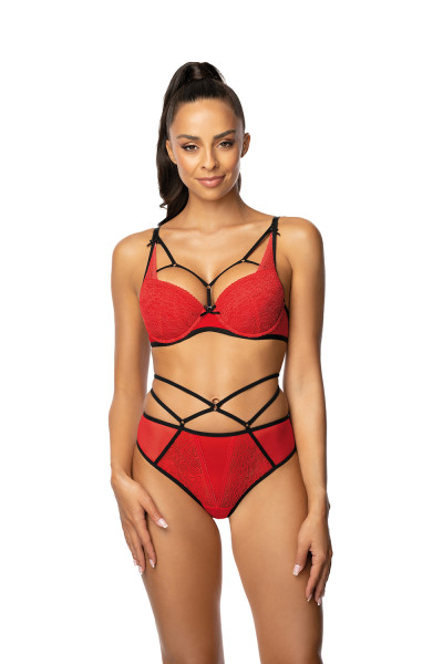 Трусы-слип F-3636-5 Loren Czerwono-Czarny