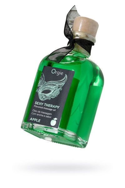 массажное масло orgie lips massage со вкусом яблока - 100 мл. от магазина «Зона Белья»