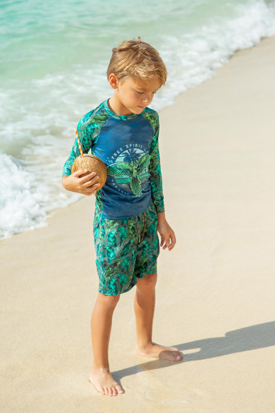 Плавательная футболка для мальчиков 4133151 Green