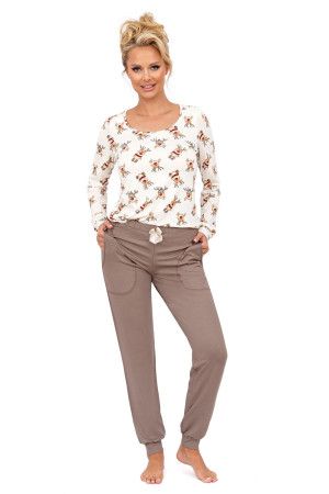 пижама reni long pyjamas beige купить по доступной цене в интернет-магазине Zonabelya.ru! 