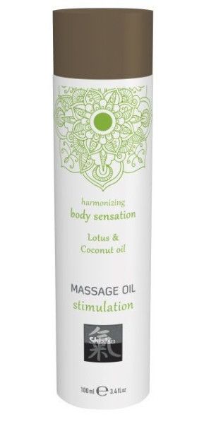 массажное масло с ароматом лотоса с добавлением кокосового масла - 100 мл. от магазина «Зона Белья»
