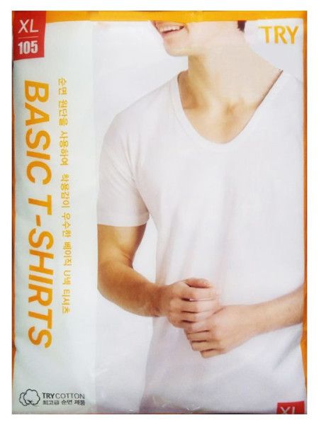 футболка мужская белый 095-105 try от магазина «Зона Белья»