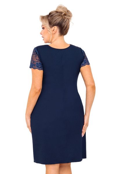 сорочка livia nightdress plus dark blue от магазина «Зона Белья»