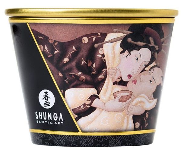 массажная свеча intoxicatin chocolate с ароматом шоколада - 170 мл. от магазина «Зона Белья»