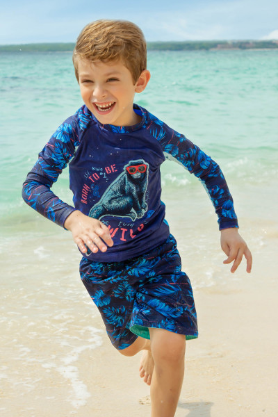 Плавательная футболка для мальчиков 4133151 Dark Blue