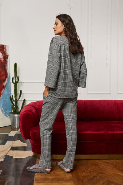 блуза 30352 черно-белый от магазина «Зона Белья»