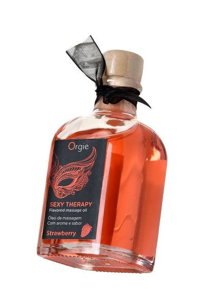 массажное масло orgie lips massage со вкусом клубники - 100 мл. от магазина «Зона Белья»