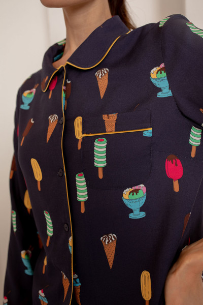 рубашка 56419 темно-синий мороженое от магазина «Зона Белья»