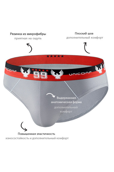 мужские трусы pb07 серый от магазина «Зона Белья»