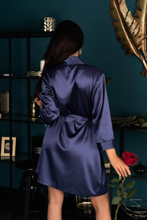 пеньюар lc 90520 edelina szlafrok navy blue купить по доступной цене в интернет-магазине Zonabelya.ru! 