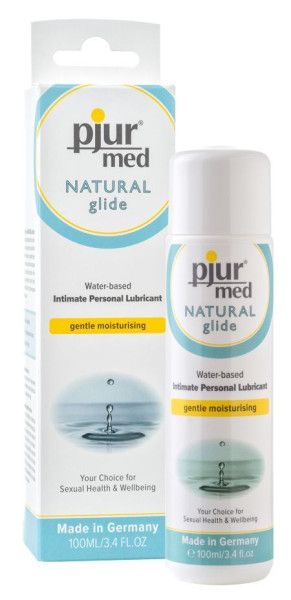 нейтральный лубрикант на водной основе pjur med natural glide - 100 мл. от магазина «Зона Белья»