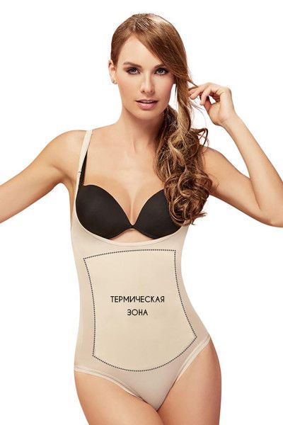 женский послеоперационный боди-трусы стринг 1378 natural от магазина «Зона Белья»