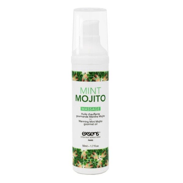 разогревающее массажное масло с ароматом мохито gourmet mint mojito - 50 мл. от магазина «Зона Белья»