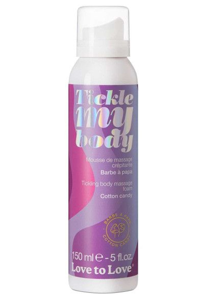 массажная хрустящая пенка tickle my body cotton candy с ароматом сладкой ваты - 150 мл. от магазина «Зона Белья»