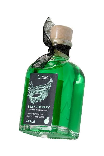 массажное масло orgie lips massage со вкусом яблока - 100 мл. от магазина «Зона Белья»