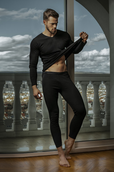 мужская футболка eb32 черный от магазина «Зона Белья»