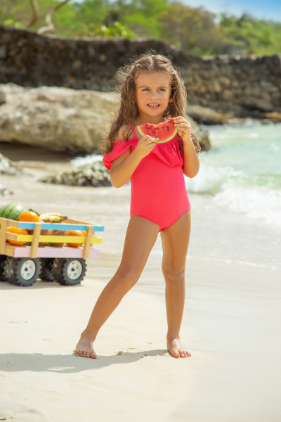 Купальник для девочек 4202152 Neon Coral