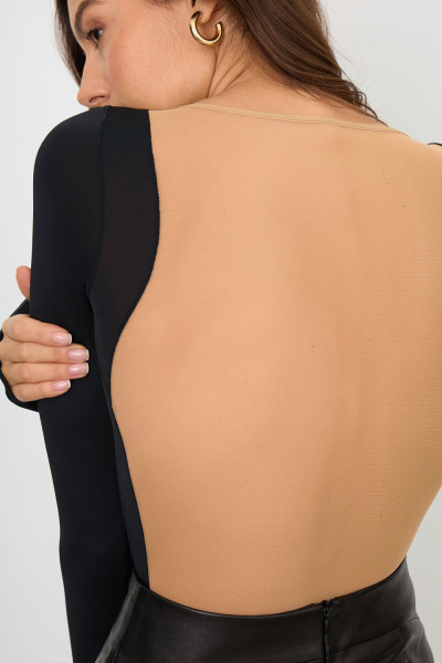 Боди ITB.10/black.beige