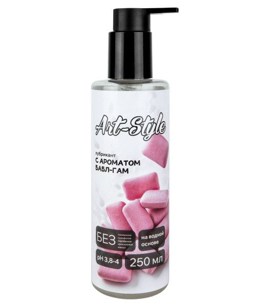 лубрикант на водной основе art-style с ароматом бабл-гам - 250 мл. от магазина «Зона Белья»