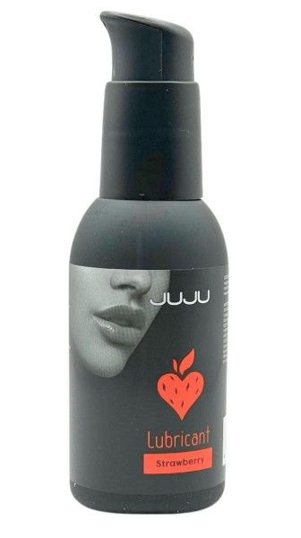 съедобный лубрикант juju strawberry с ароматом клубники - 100 мл. от магазина «Зона Белья»