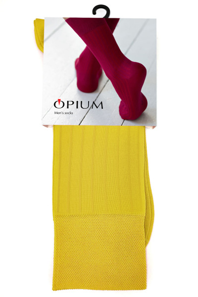 мужские носки premium "в рубчик" желтый от магазина «Зона Белья»